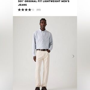 Levi's - Vintage 501s Off White Denim Jeans